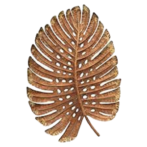 Décoration murale en métal en forme de feuille de Monstera, style bohème, pour salon, design durable - Product Image 1
