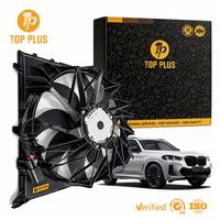 Ventilateur de refroidissement électrique TOP PLUS 17113442089 17113415181 pour radiateur BMW X3 E83 2004-2010 600W, soudure de précision, ajustement OE, usage intensif