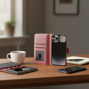 Funda de cuero para teléfono con tarjetero para iPhone 14 Pro Max, funda protectora con diseño de soporte abatible - Product Image 3