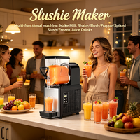 Machine à granita à réservoir unique pour comptoir, contrôle numérique, pour boissons glacées, idéale pour la maison, la cuisine et les fêtes