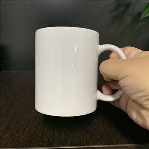 Tasses à eau en céramique blanches de qualité professionnelle, vierges pour sublimation, 11oz 330ml, en grès céramique enduit - Product Image 3