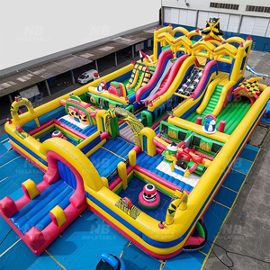 New Blessing Commercial PVC Inflatable Giant <b>Trampoline</b> Park CE Certified EN71 Compliant Outdoor Obstacle Course for 150 Family - Product Image 3