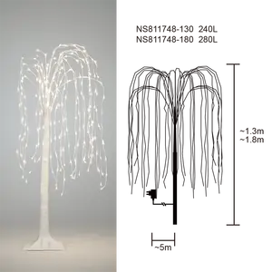 批发圣诞户外装饰灯花园户外装饰白色柳树