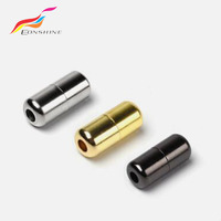 Boulon d'installation de lacet à vis en métal noir, Capsule de lacet à boucle pour les baskets, 10 pièces