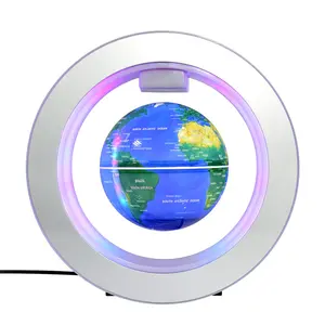 Globe magnétique flottante de natation, dispositif rotatif avec lumière LED