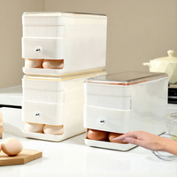 Boîte de rangement pour œufs, utilisation au réfrigérateur, qualité alimentaire, sans odeur, support à œufs automatique multicouche, couvercle de luxe pour la maison, la cuisine, le congélateur