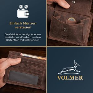 Men's Genuine Leather <b>Wallet</b> Coffee Brown <b>RFID</b> <b>Blocking</b> Large Capacity Retro Crazy Horse Leather Short <b>Wallet</b> Everyday Use - Product Image 4