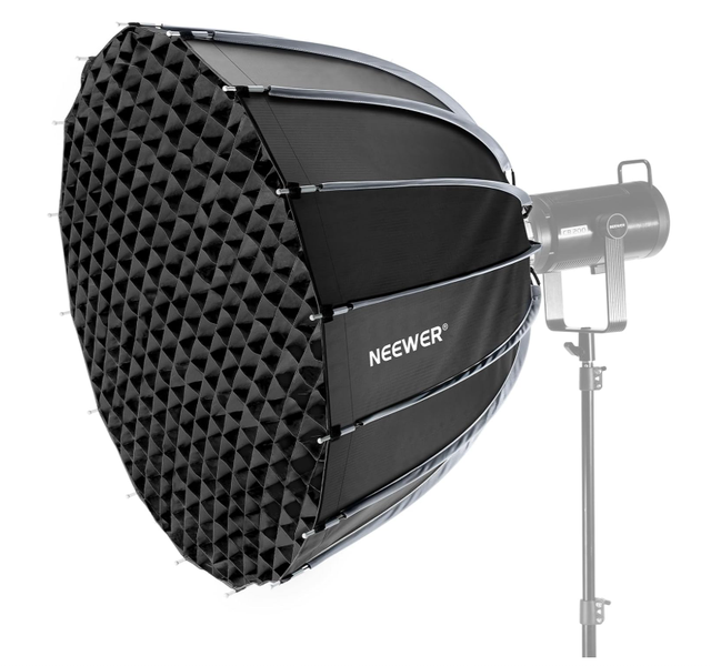 NS90P 35.4 Inch 90cm Parabolic Softbox Bowens Mount Quick Release With Diffuser Grid Bag for Video Continuous Studio Lighting
