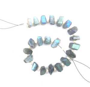 Perles en forme de pépites à facettes en Labradorite naturelle, fabricant en gros, véritable, haute qualité, 21 pièces - Product Image 3