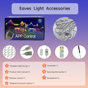 Thông minh <span class=keywords><strong>RGB</strong></span> đá quý đèn giáng sinh 50ft không thấm nước pixel <span class=keywords><strong>LED</strong></span> chuỗi cho vĩnh viễn ngoài trời trang trí nội thất - Product Image 4