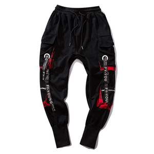 Pantalon Hip Hop à cordon de serrage <span class=keywords><strong>Harlem</strong></span> pour hommes, pantalon de travail ample, pantalon tactique LAYENNE, multi-poches, cargo, imperméable, écologique - Product Image 1