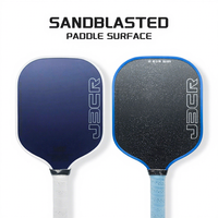 Raket Pickleball New J3CR Blue Crystal 16mm Busa Dual-Density Hot Pressing Gen 5 EPP Foam Core Serat Karbon T700 untuk Hiburan