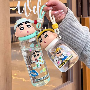 Botella de agua Crayon Shinchan de 500 ml a prueba de fugas con correa para estudiantes y mujeres, regalo para el regreso a clases - Product Image 2