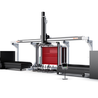 Palettiseur à portique de chargement et de déchargement automatique avec machine de découpe laser et manipulateur d'alimentation automatique à portique unique