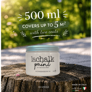 04 GREIGE 500 มล. ลาชัค  สีชอล์กยุคใหม่ ที่ผสมผสานระหว่างชอล์กและเรซิ่น: สีชอล์กเรซิ่นไฮบริด ผลิตในอิตาลี - Product Image 2