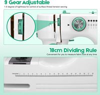 Machine à coudre domestique électrique portable 12 points Ultimate Mini pour débutants et vêtements