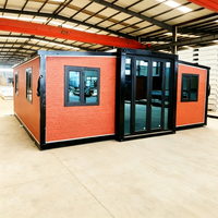 Villa modulaire multifonctionnelle préfabriquée de luxe, portable, 3 chambres, kit de construction, maisons préfabriquées, conteneur extensible temporaire