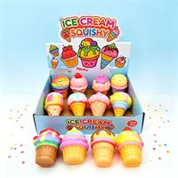 Jouets anti-stress en mousse PU à récupération lente, cône de crème glacée souple
