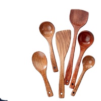Ustensiles de cuisine en bois pour la maison et la cuisine, cuillères en noyer noir, ensemble de cuillères et fourchettes en bois, cadeau de Noël