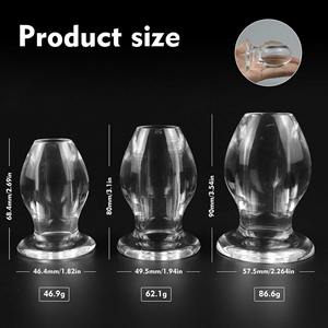 Giocattolo <span class=keywords><strong>Anale</strong></span> SM Trasparente, Plug <span class=keywords><strong>Anale</strong></span> Cavo e Dilatatore, <span class=keywords><strong>Sonda</strong></span> per Enema, Masturbatore per Pulizia, 100% Impermeabile - Product Image 3