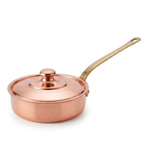 Hammered Copper Fry <b>Pan</b> With Strong <b>Handle</b> Durable Kitchen Utensil For Daily Home Use Cooking Use And Kitchenware - Product Image 1