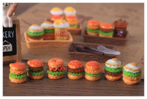 <span class=keywords><strong>Hamburger</strong></span> miniature réaliste en résine, jouets pour enfants, articles de restauration rapide, jeux de simulation, accessoires pour <span class=keywords><strong>maison</strong></span> de poupées, école maternelle - Product Image 4