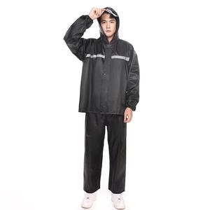 Doublure en maille double couche PVC réfléchissant combinaison de pluie bon marché imperméable adulte pour motocyclistes hommes - Product Image 2