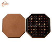 Boîte rigide en papier couché de luxe, forme octogonale ou hexagonale, boîte cadeau aseptique pour chocolat, insert en plastique, dorure à chaud, emballage pour bonbons sucrés