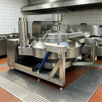 300L Vollautomatische Gas-Planetenrührpfanne, Kochtopf mit Mixer, Geeignet für Marmeladen, Suppen und zuckerbasierte Lebensmittel
