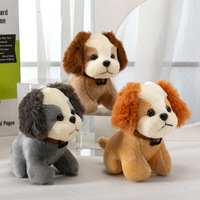 Jouet en peluche pour chien avec col montant, adorable, en coton PP, logo personnalisé, animal en peluche de dessin animé, sac à dos suspendu, porte-clés
