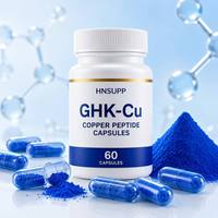 Capsules de complexe de peptides de cuivre GHK-Cu en marque privée OEM, soutien au collagène, santé de la peau, nutrition des cheveux, pour adultes, 60 capsules