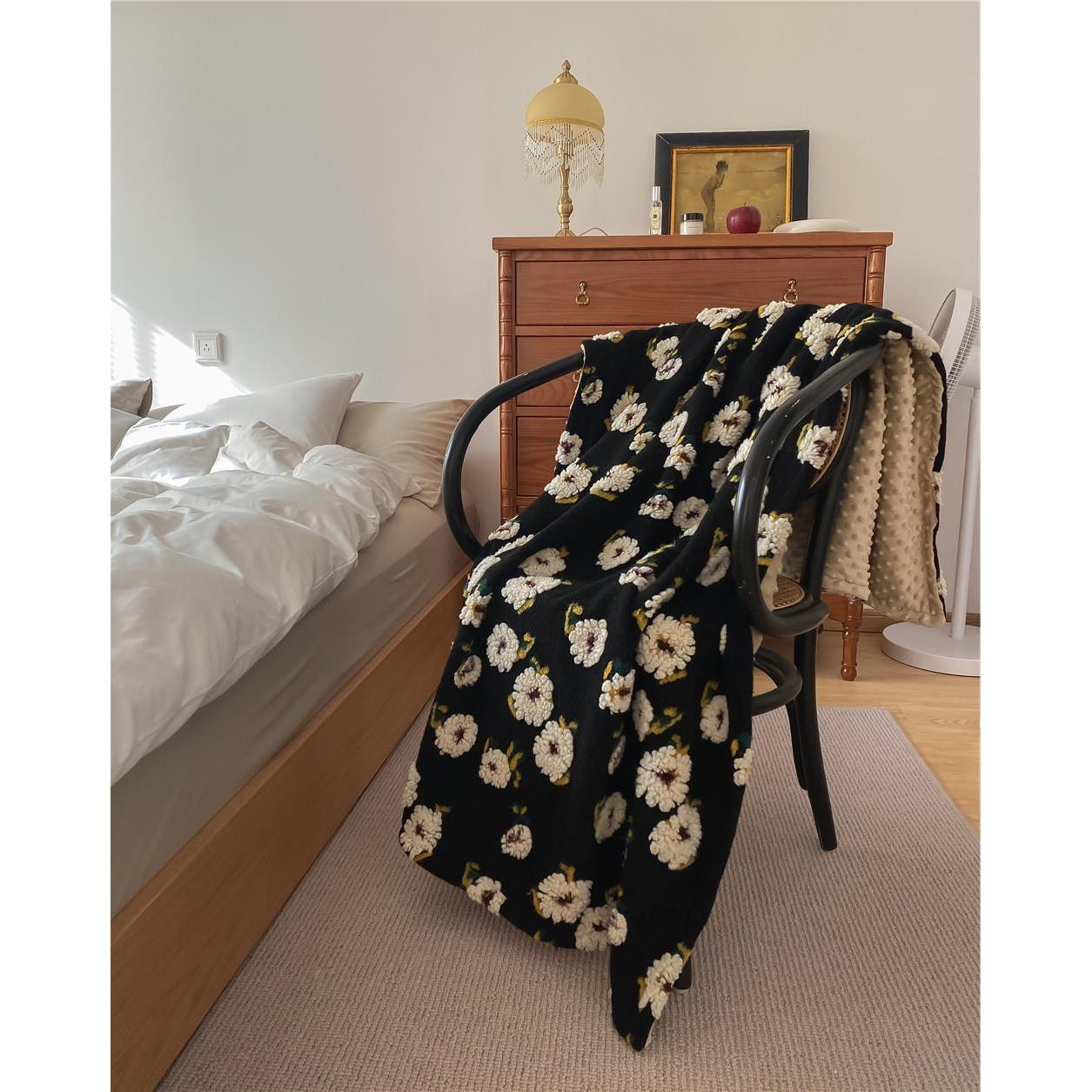 Black wool blanket