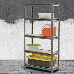 <span class=keywords><strong>Étagère</strong></span>s de stockage en acier à 5 niveaux, <span class=keywords><strong>étagère</strong></span>s de rangement robustes pour entrepôt, <span class=keywords><strong>étagère</strong></span>s sans boulons, protection contre la corrosion - Product Image 1