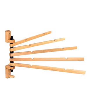 Wooden rotating towel rack, wall-mounted <b>clothes</b> rack, no-drill clothing <b>storage</b> rack, multi-functional <b>clothes</b> rack - Product Image 3