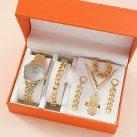 Coffret LP36 : Collier multicouche tendance, boucles d'oreilles, bracelet, montre, chaîne de pull, montre à quartz, bijoux, cadeaux pour femmes et filles