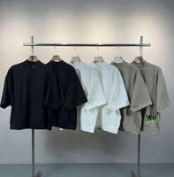 Custom Logo High Street Style Boxy Fit T-Shirts 305gsm Katoenen Print O-hals Gebreide Modieuze Cropped T-Shirts