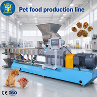 Extrudeuse de production complète automatique à double vis pour aliments secs pour chats et chiens, ligne de fabrication de croquettes pour animaux de compagnie