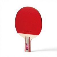 Raquette de tennis de table DHS Série F Modèle F1002 1 étoile pour débutants et enfants, poignée horizontale, caoutchouc à picots, stable