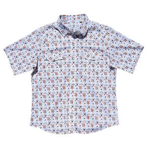 Chemise Homme Personnalisée Broderie 2026 de Haute Qualité à Manches Courtes Motif Floral Col Rabattu Décontractée - Product Image 3