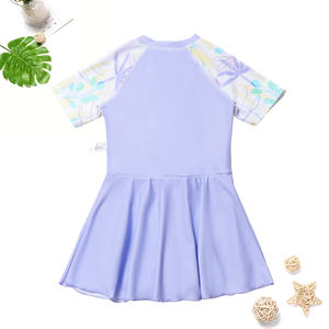 Princesse Style Rouge Maillot <span class=keywords><strong>de</strong></span> <span class=keywords><strong>Bain</strong></span> Grandes Filles Enfants Tissu <span class=keywords><strong>de</strong></span> Sécurité Respirant Protection UV Séchage Rapide Rash Guard - Product Image 4
