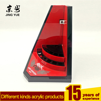 Étagère d'angle Rock Cube, rouge brillant, en plastique, verticale, autoportante, moderne, décorative