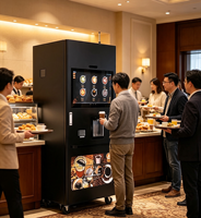 Distributeur automatique de café commercial 2026 avec paiement par QR code, carte et espèces – Machine intelligente pour café frais