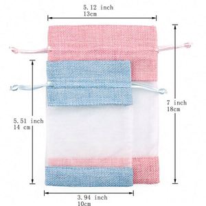 Bolsas de Regalo de Organza Personalizadas al por Mayor con Logotipo, Bolsitas de Algodón Transparente para Joyería de Boda con Cuerda de Satén, Tamaños Pequeño y Grande - Product Image 3