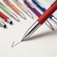 Stylo en métal aluminium avec pointe tactile, logo personnalisé, cadeau promotionnel pour entreprise