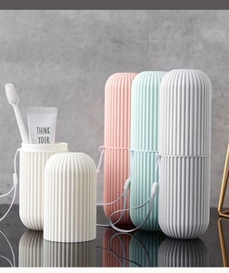 Boîte de voyage portable pour <span class=keywords><strong>brosse</strong></span> à dents et gobelet de rinçage, grand format, avec rangement pour dentifrice et <span class=keywords><strong>brosse</strong></span> à dents - Product Image 2