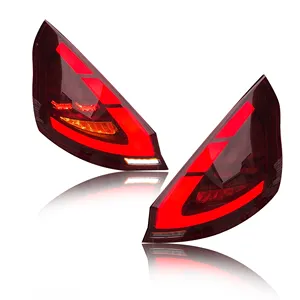DK MOTION Rear Lamp Modify LED Tail Lamp For Ford Fiesta 2009-2015 Led Tail Light With Dynamic Animation