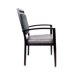 Sillas de restaurante con reposabrazos tapizado de <span class=keywords><strong>centro</strong></span> de enfermería apilable de aluminio - Product Image 2