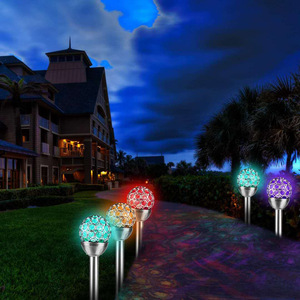 Solar Stainless Steel Garden <b>Light</b> <b>LED</b> Colorful Waterproof Outdoor Lawn Lamp IP45 - Product Image 3