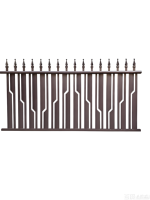 Système de clôture en alliage d'aluminium au design moderne pour usage hôtelier, applications pour jardins et villas avec revêtement en poudre