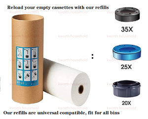 100m 200m 400m fodere continue per borse ricariche per pannolini compatibili con quasi tutte le cassette vuote - Product Image 2